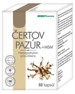 Edenpharma ČERTOV PAZÚR + MSM 60 kapslí
