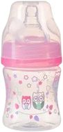 BabyOno Láhev antikoliková Klasik růžová 0m+ 120 ml