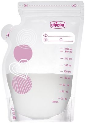 Chicco Sáčky na mateřské mléko 250 ml, 30 ks