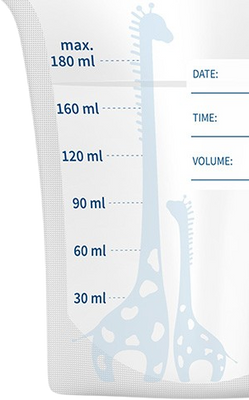 BabyOno Sáčky na mateřské mléko 180 ml, 30 ks