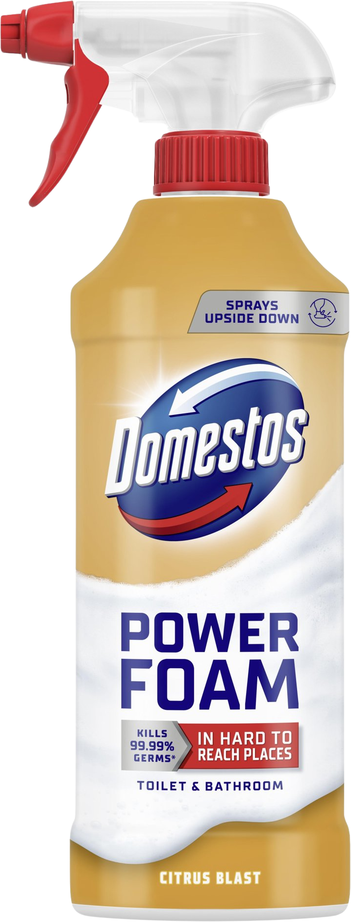 Domestos Power Foam Citrus Blast Pěnový čistič toalet a koupelen 435 ml