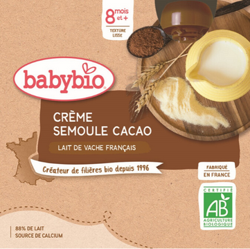 Babybio Krupice s kakaem 4 x 85 g