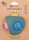Petite&Mars Hračka silikonová Pop Up Triangle Misty Green 10m+