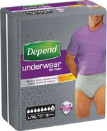 Depend Inkontinenční kalhotky abs.  Super L/XL pro muže 9 ks