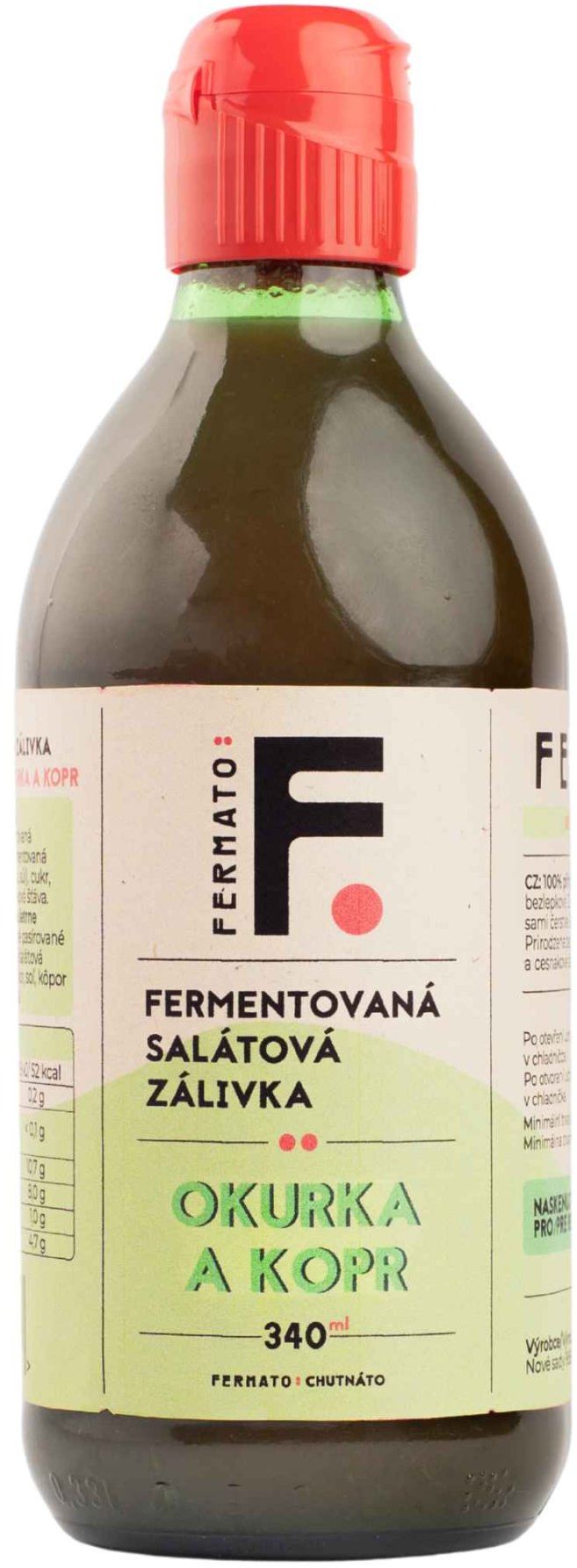 Fermato Fermentovaná salátová zálivka - Okurka a kopr 340 ml