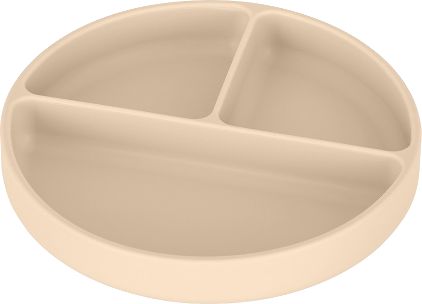 Petite&Mars Talířek silikonový dělící kulatý Take&Match Desert Sand 6m+