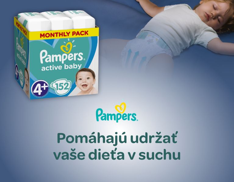 Pampers Active Baby S4+ 152ks, 10-15kg