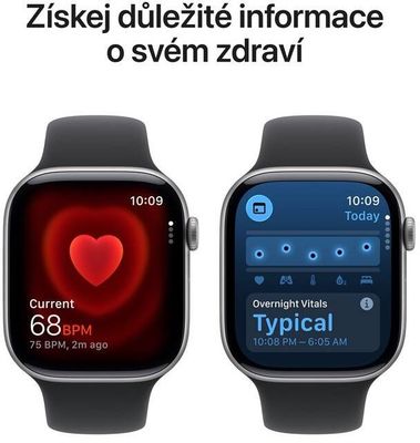 Apple Watch 11 GPS + Cellular 46mm Vesmírně šedý hliník s černým sportovním řemínkem- S/M