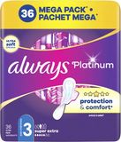 Always Platinum Super Extra (velikost 3) Vložky s křidélky 36 ks
