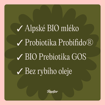 Töpfer BIO 3 pokračovací mléčná kojenecká výživa 600 g