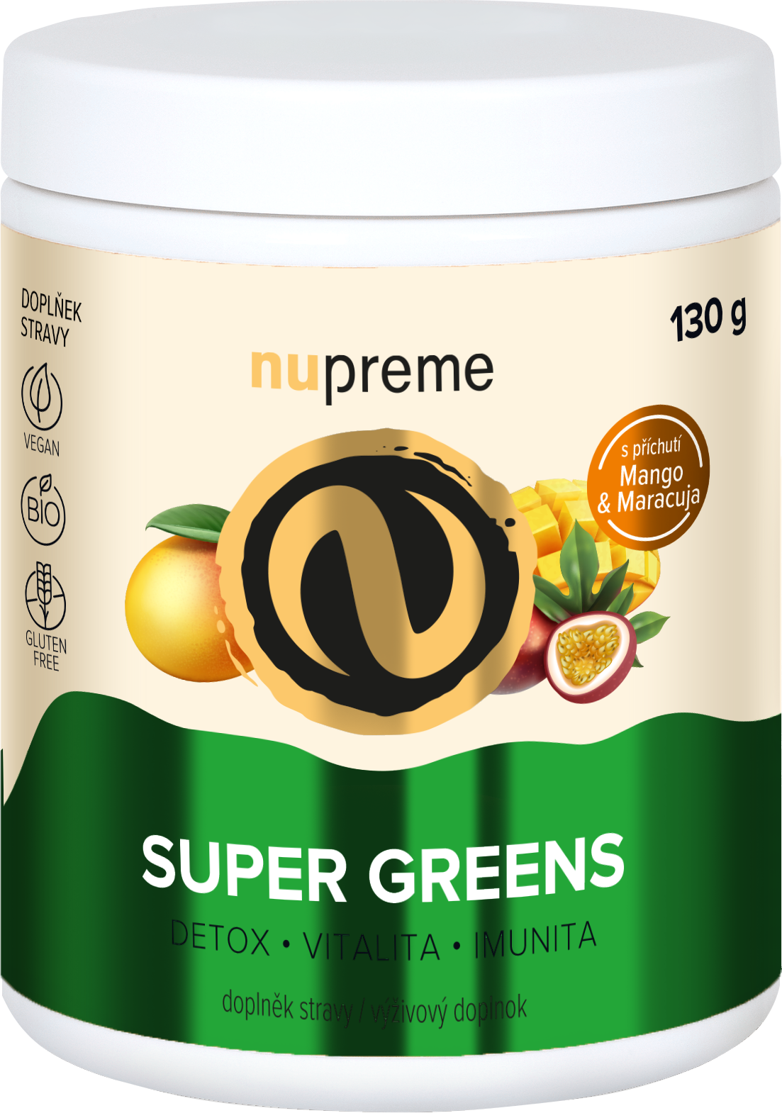 Nupreme Super Greens Mango & Maracuja Bio 130 g