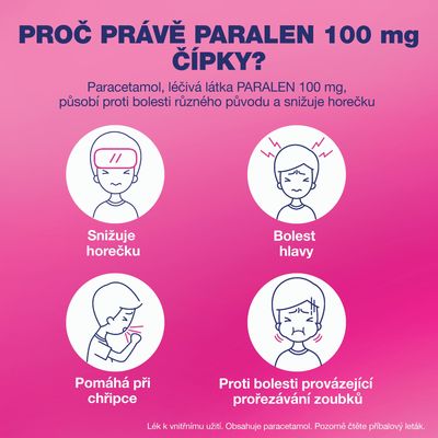 Paralen 100mg 5 čípků
