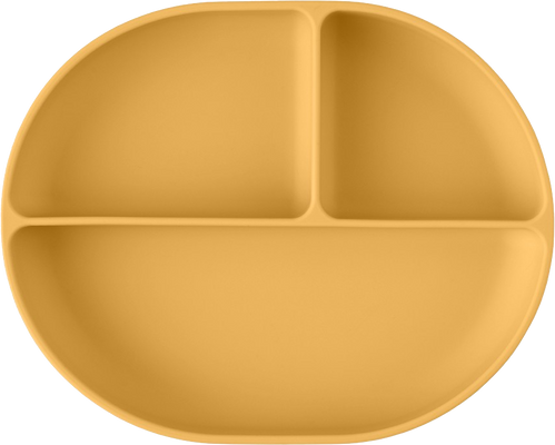 Petite&Mars Talířek silikonový dělící oválný Take&Match Intense Ochre 6m+