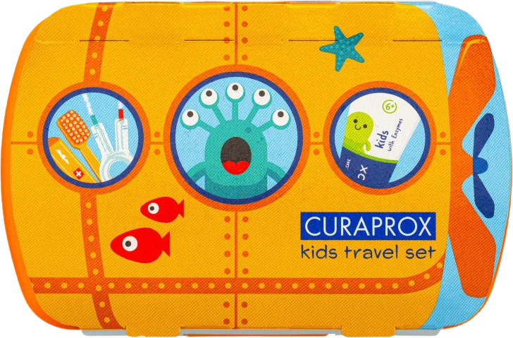 Curaprox Travel set KIDS oranžový