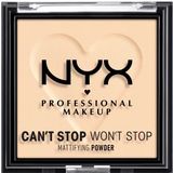 NYX Professional Makeup Can't Stop Won't Stop Mattifying Powder Kompaktní pudr - 01 Fair 6 g