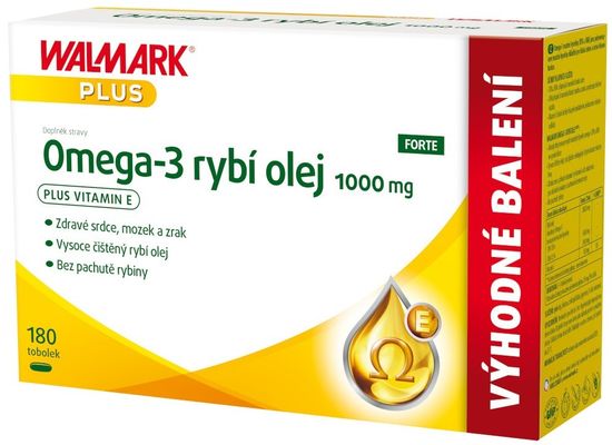 Walmark Omega-3 rybí olej 1000 mg 180 tobolek