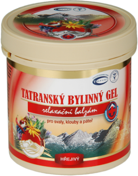 Topvet Tatranský bylinný gel hřejivý 250 ml
