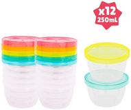 Badabulle Misky s víčky maxi fun colors sada 12 ks