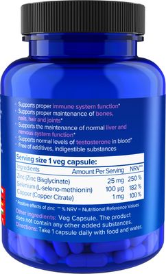 Natios Chelated Zinc Complex 25 mg 100 kapslí