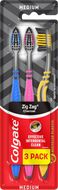 Colgate Zubní kartáček Zig Zag Charcoal 3 ks