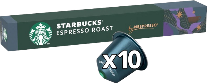 Starbucks Espresso Roast by NESPRESSO®, Dark Roast 10 kapslí