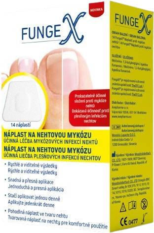 FungeX náplast na nehtovou mykózu 14 ks