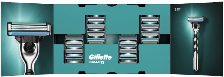 Gillette Gillette Mach3 Náhradní Holicí Hlavice Pro Muže, 18 Náhradních Holicích Hlavic 18 ks