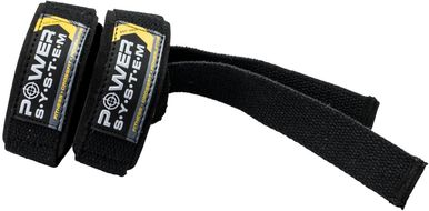Power System trhačky na posilování LIFTING POWER STRAPS BLACK/YELLOW One Size 2 ks