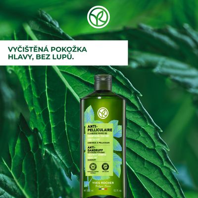 Yves Rocher Šampon proti lupům s bio mátou peprnou 300 ml