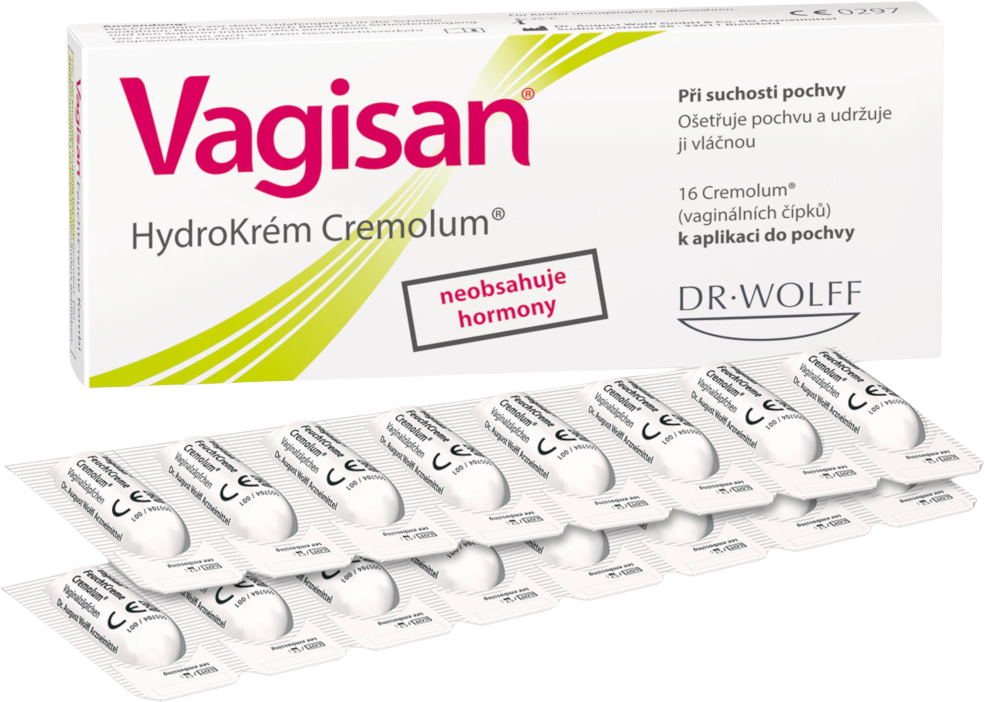 Vagisan HydroKrém Cremolum čípky 16 ks