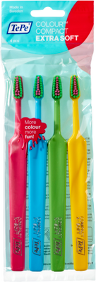 TePe Zubní kartáčky Colour Compact 4 ks