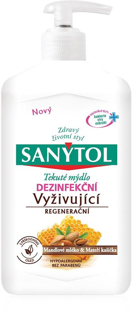 Sanytol Dezinfekční mýdlo vyživující - Mandlové mléko & Mateří kašička 250 ml