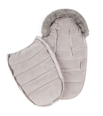 Petite&Mars Set zimní fusak Comfy 4v1 + rukavice na kočárek Fjora Champagne Shower
