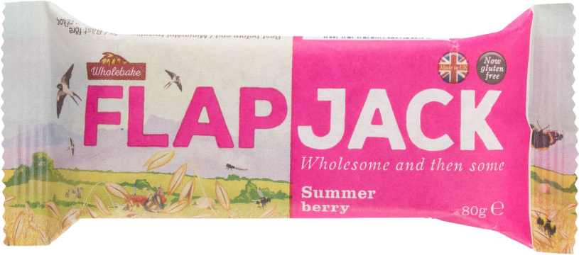 Wholebake Flapjack ovesný malina-jahoda bezlepkový 80 g