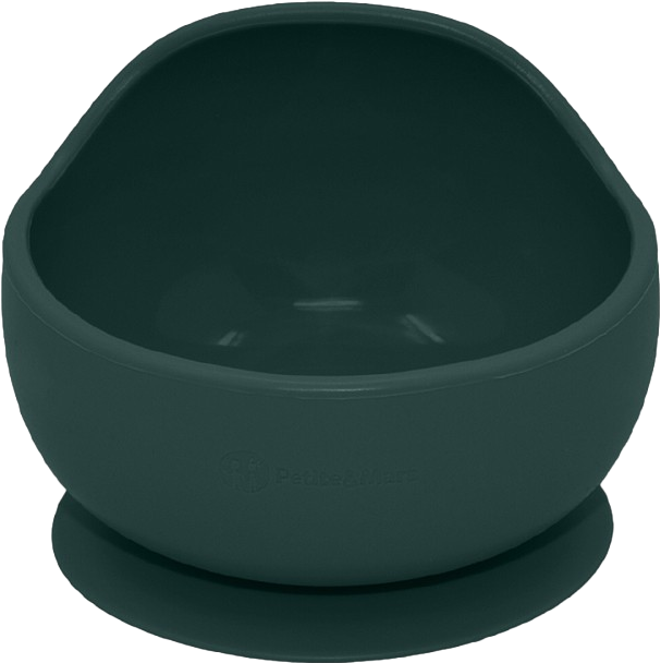 Petite&Mars Set jídelní silikonový TAKE&MATCH, Misty Green - Intense Ochre 6m+, 4 ks