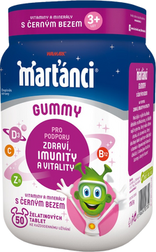 Marťánci Walmark Gummy černý bez 20 mg želatinové tablety 50 ks