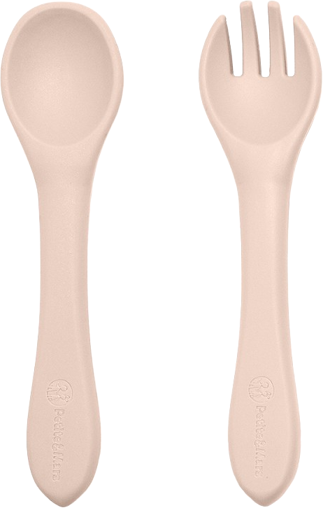 Petite&Mars Set jídelní silikonový TAKE&MATCH, Desert Sand 6m+, 4 ks
