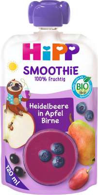HiPP BIO Smoothie Jablko-Hruška-Borůvky 120 ml