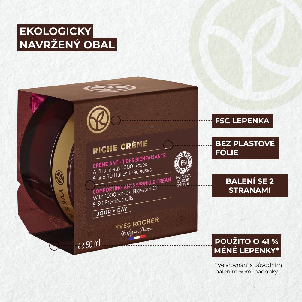 Yves Rocher denní péče proti vráskám Riche Créme 50 ml