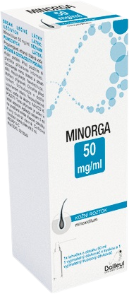 Minorga 50 mg/ml kožní roztok 60 ml