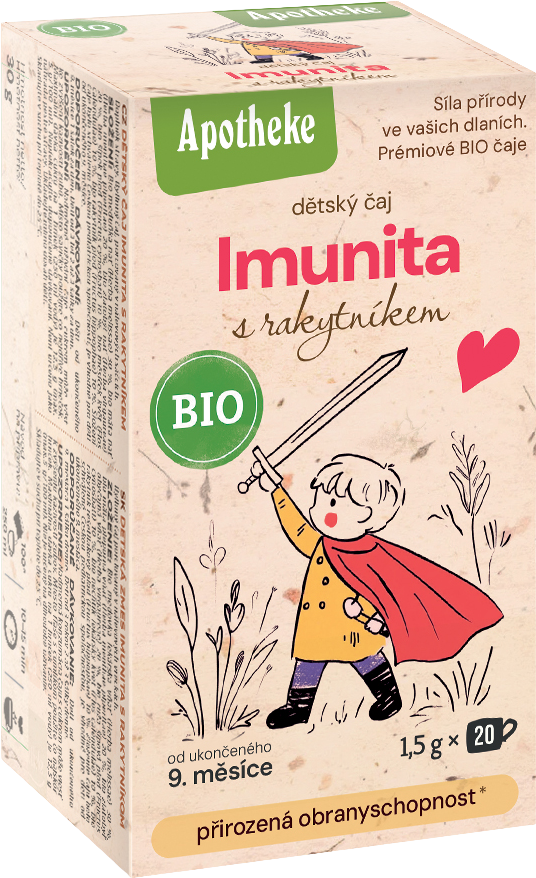 Apotheke BIO čaj dětský Imunita s rakytníkem čaj 20 x 1.5 g