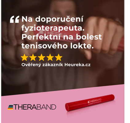 Theraband FlexBar červený - středně silný