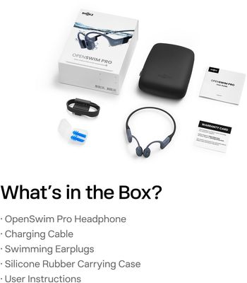 SHOKZ OpenSwim Pro sluchátka před uši 32GB - šedá