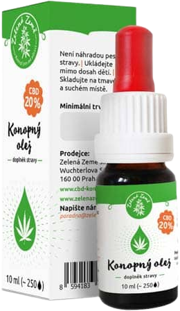 Zelená Země CBD Konopný olej 20% 10 ml