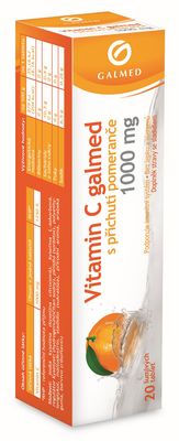 Vitamin C 1000mg pomeranč 20 šumivých tablet