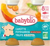 Babybio mrkev a dýně se pstruhem 2 x 200 g
