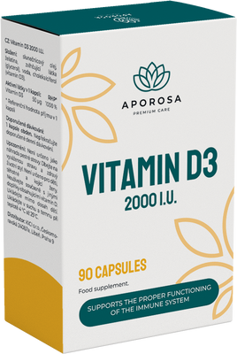Aporosa Vitamin D3 2000 I.U. 90 ks