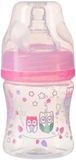BabyOno Láhev antikoliková Klasik růžová 0m+ 120 ml