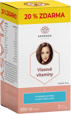 Aporosa premium Vlasové vitaminy 120 kapslí