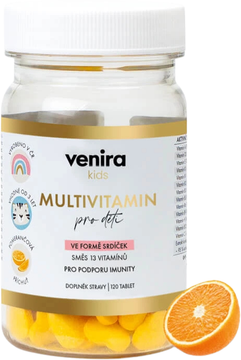 Venira multivitamin pro děti pomeranč 120 tablet